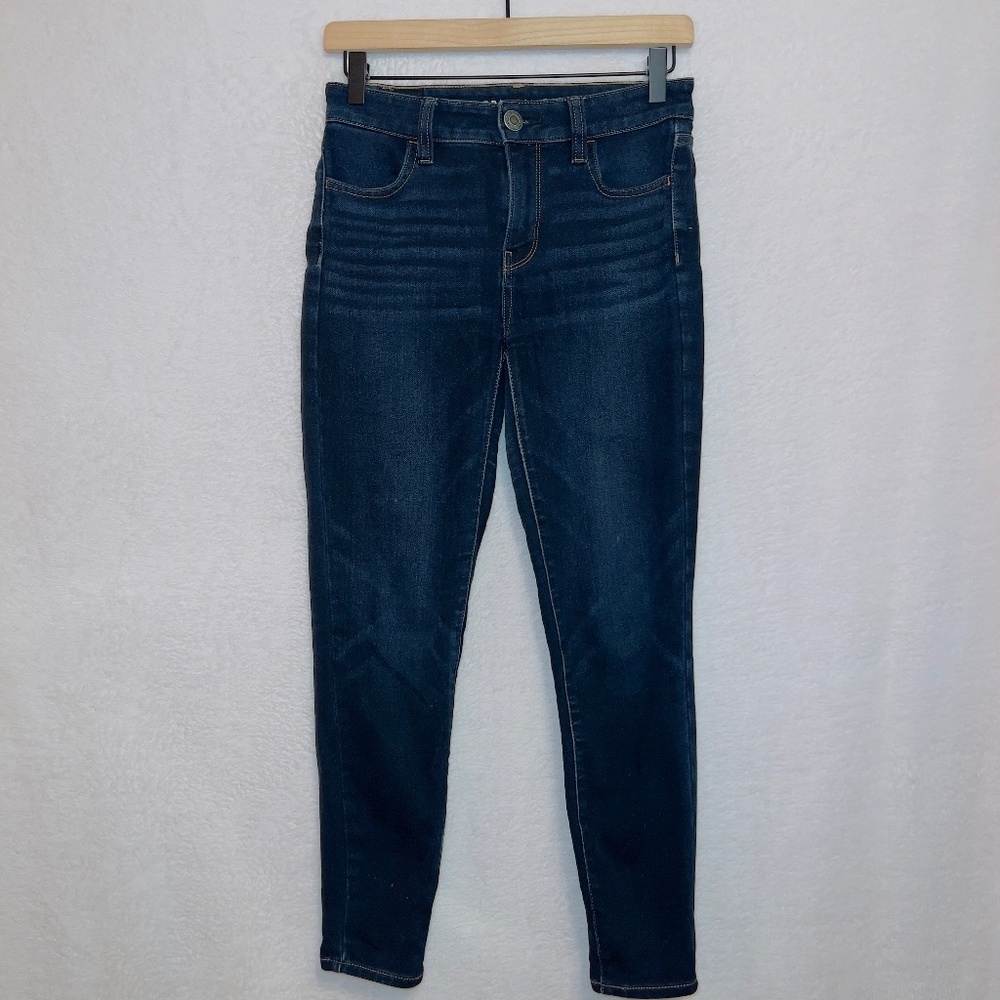 American Eagle AE Dark Wash Denim Super Stretch Hi Rise Jegging Jeans 0 x-short